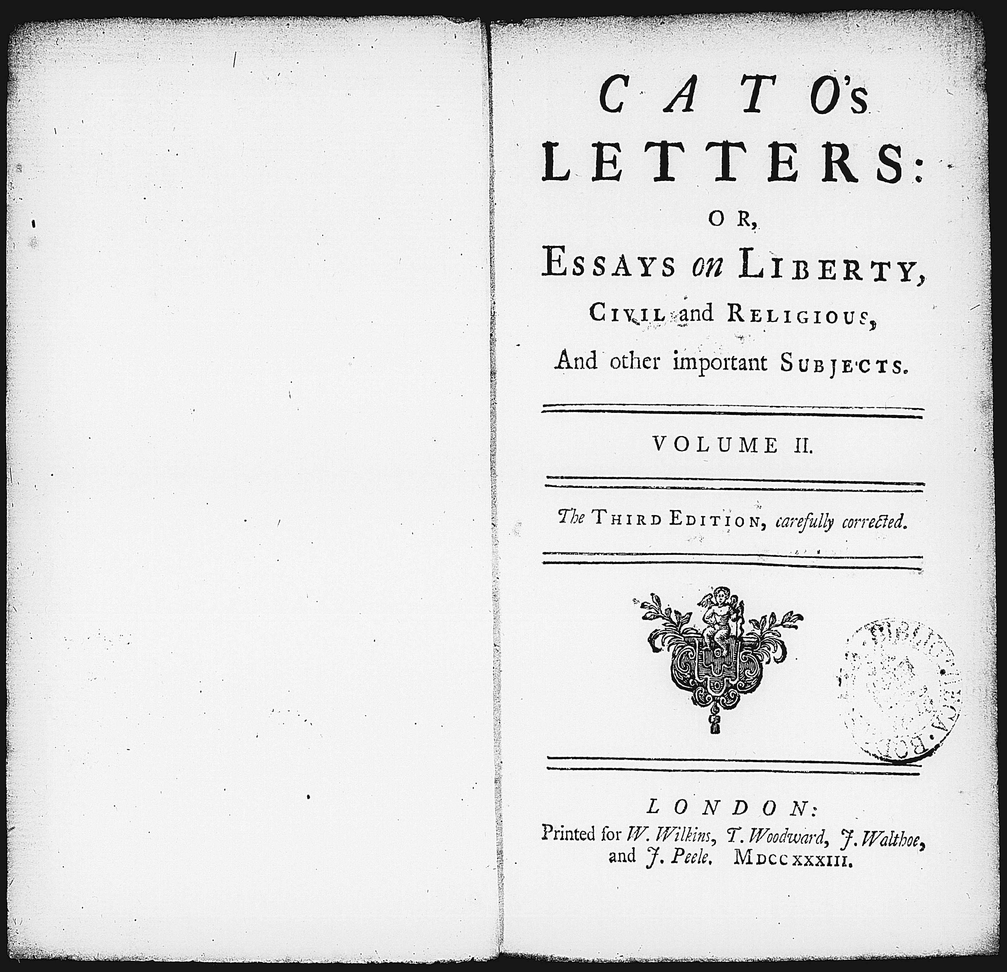 Cato's Letters, © Bodleian Library, University of Oxford